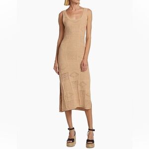 Kivari Clementine Cotton Knit Midi-Dress in Natural US Size 4